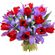 bouquet of tulips and irises. Mauritius